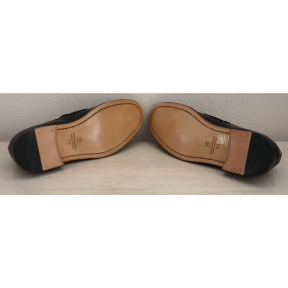 Banana Republic 574359-001 Men's Sz 9.5 Black Leather Amir Penny Loafers - Picture 4 of 10